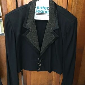 Size 8/10 black and gold jumpsuit with jacket